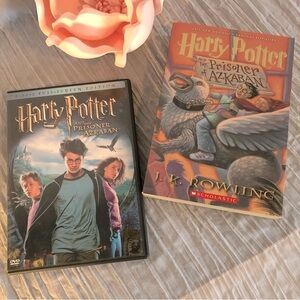HARRY POTTER #3 Prisoner of Azkaban paperback book & DVD